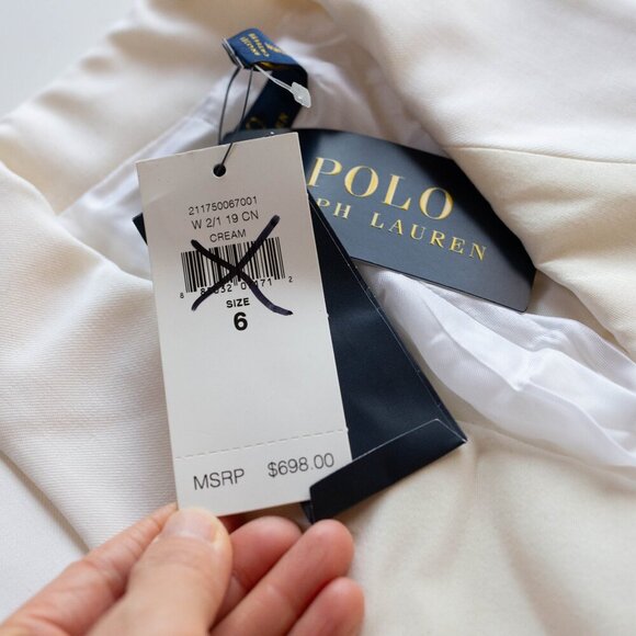 Polo Ralph Lauren Double-Breasted Blazer in Cream- Size 6 - Picture 10 of 14